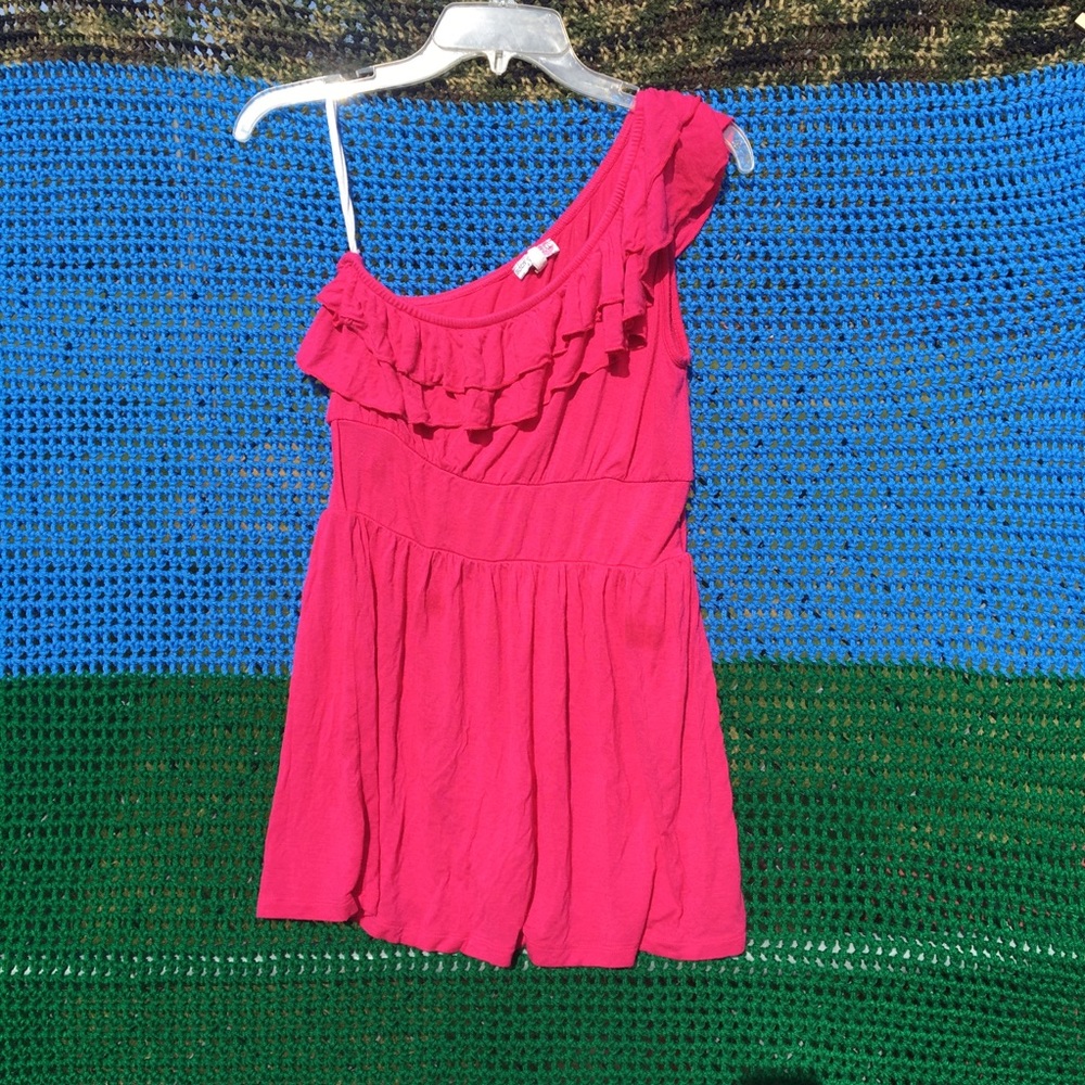 Off the shoulder pink top